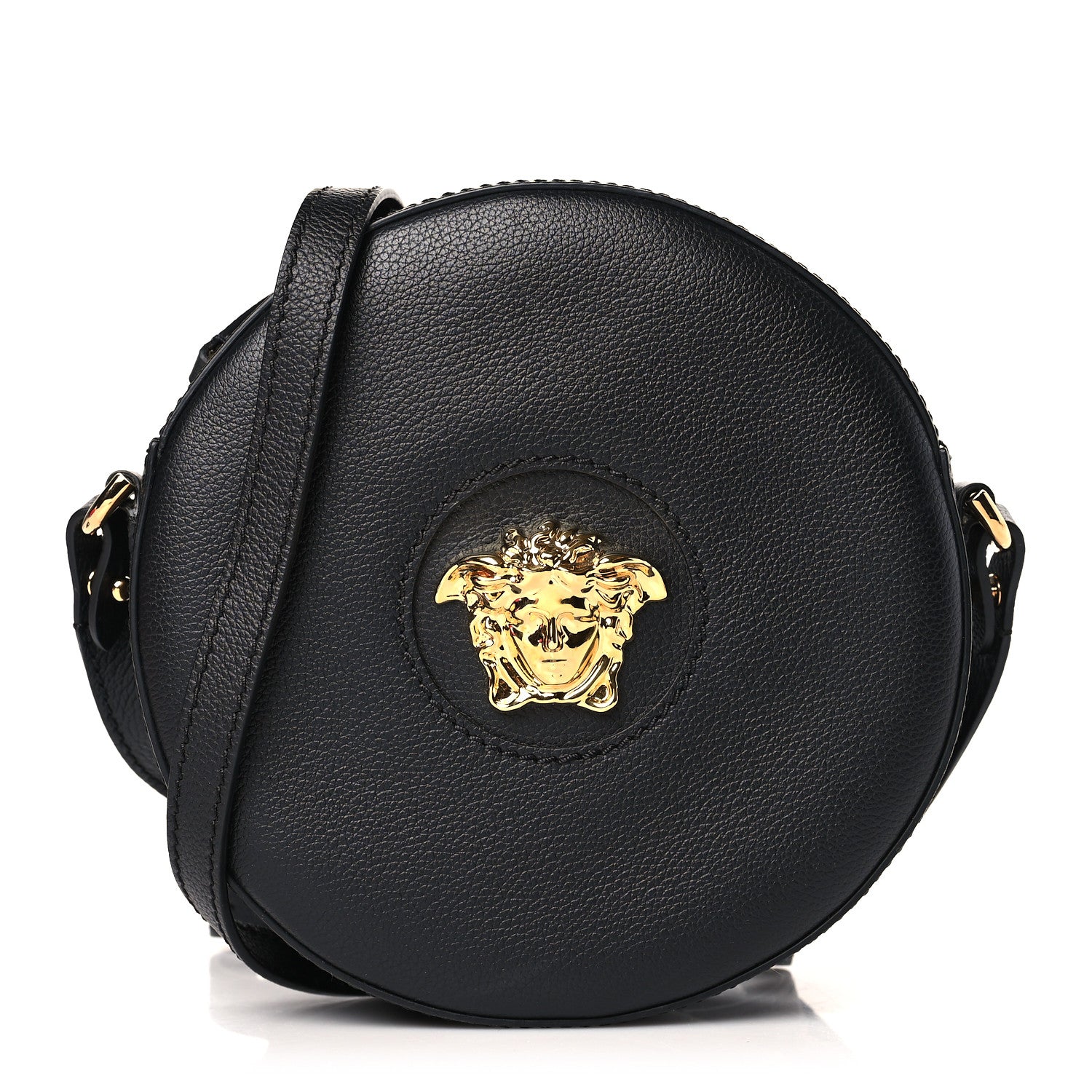Versace Calfskin La Medusa Round Camera Bag Black 1 of 8