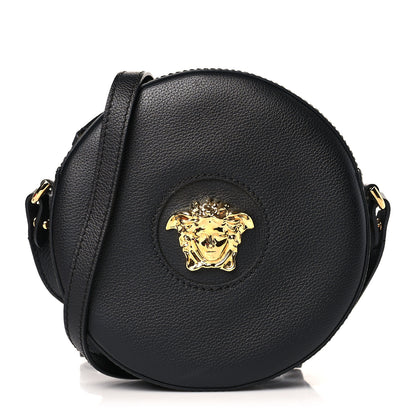 Versace Calfskin La Medusa Round Camera Bag Black 1 of 8