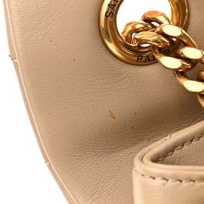 Saint Laurent Calfskin Y Quilted Monogram Medium Loulou Chain Satchel Dark Beige 11 of 17