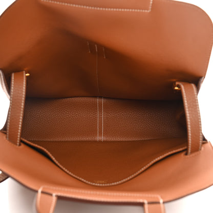 Hermes Taurillon Clemence Halzan 31 Gold 6 of 12