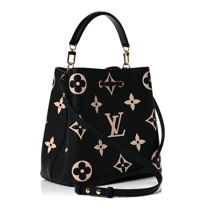 Louis Vuitton Empreinte Monogram Giant Neonoe MM Black Beige 4 of 10