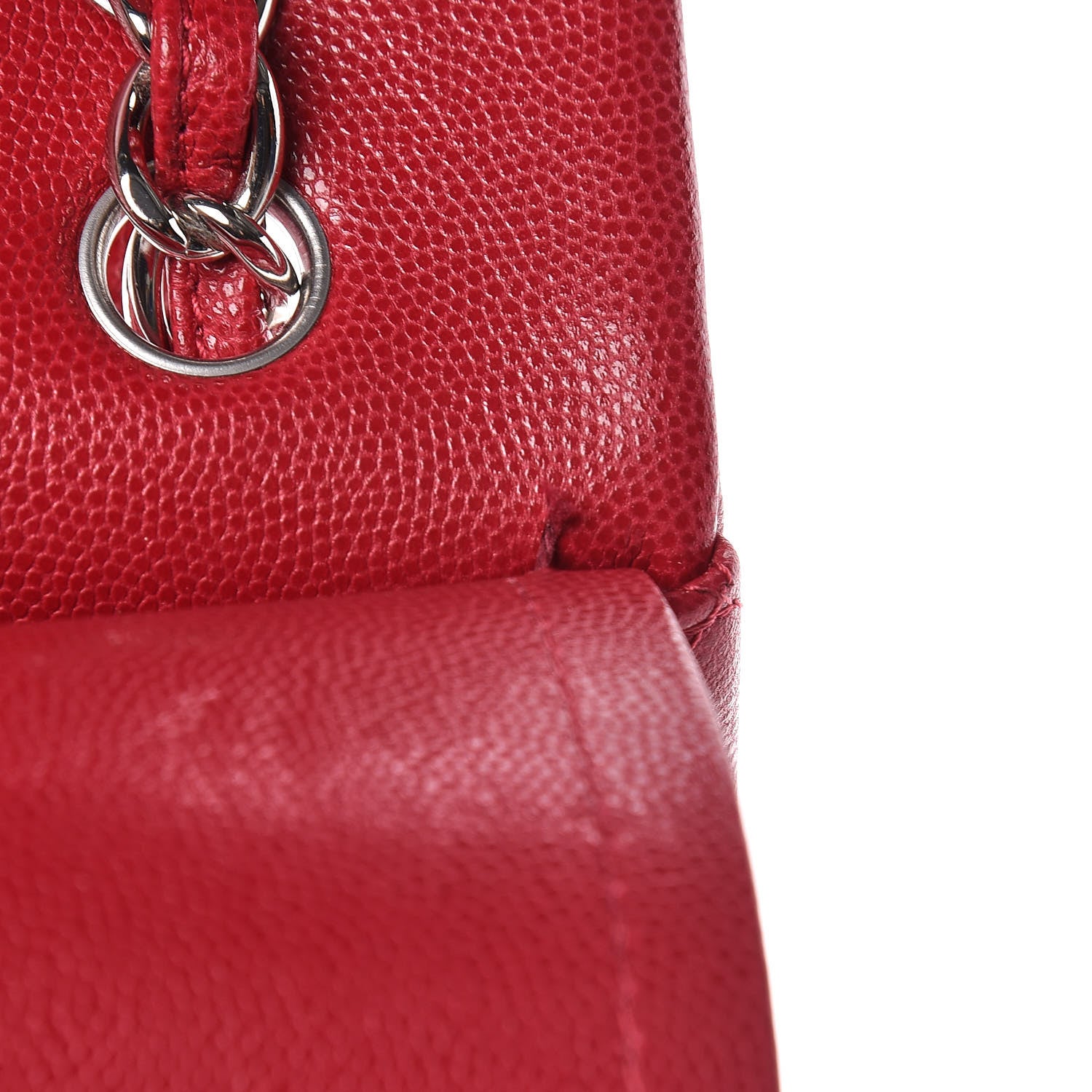 Chanel Caviar Quilted Maxi Double Flap Dark Pink 17 of 17