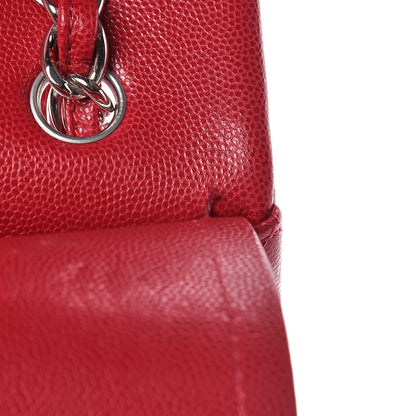 Chanel Caviar Quilted Maxi Double Flap Dark Pink 17 of 17