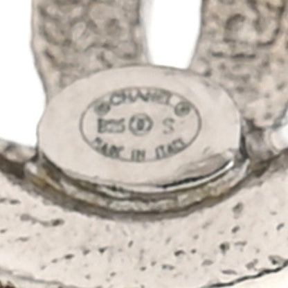 Chanel Crystal CC Round Earrings Silver 4 of 5