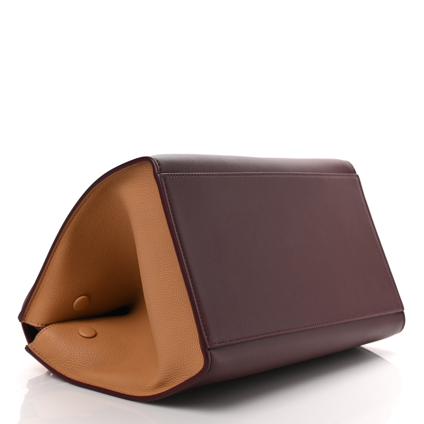 Satin Baby Grained Calfskin Small Tri-Color Trapeze Carmin