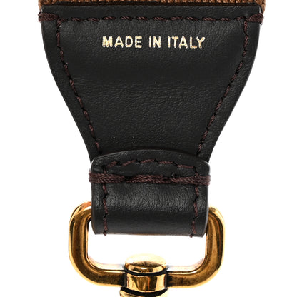 Fendi Ribbon Vitello Seta FF 1974 Adjustable Strap You Fango Marrone Black 9 of 15