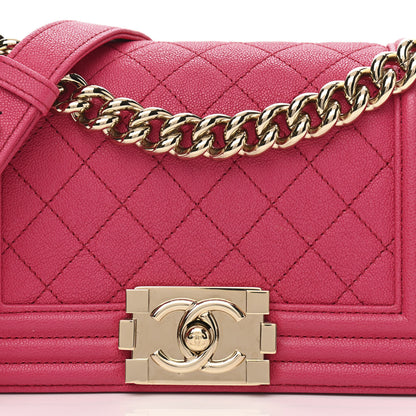 Chanel Caviar Quilted Small Boy Flap Fuchsia 8 of 10