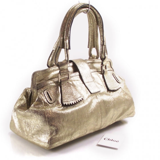 Goatskin Elvire Tote Gold