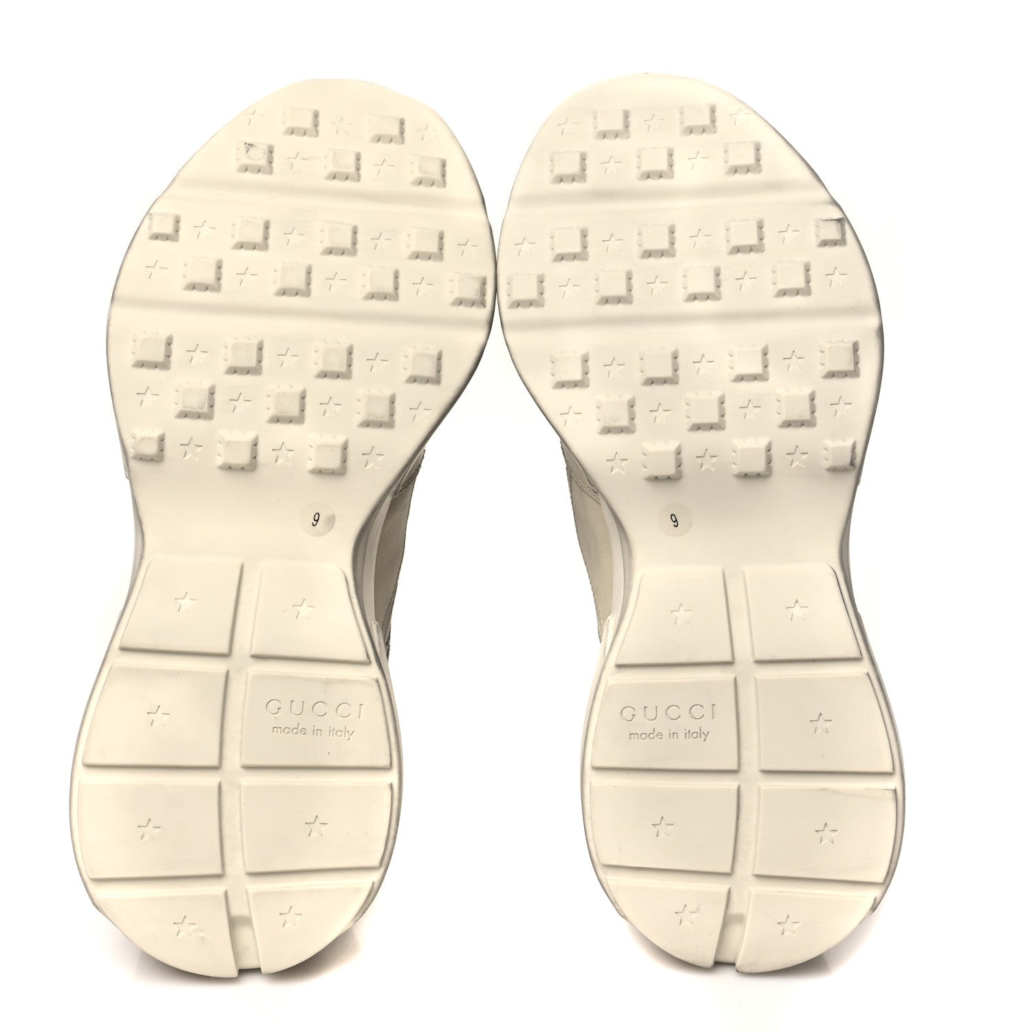 Gucci Soft Calfskin Mens Rhyton Sneakers 9 Ivory 6 of 10