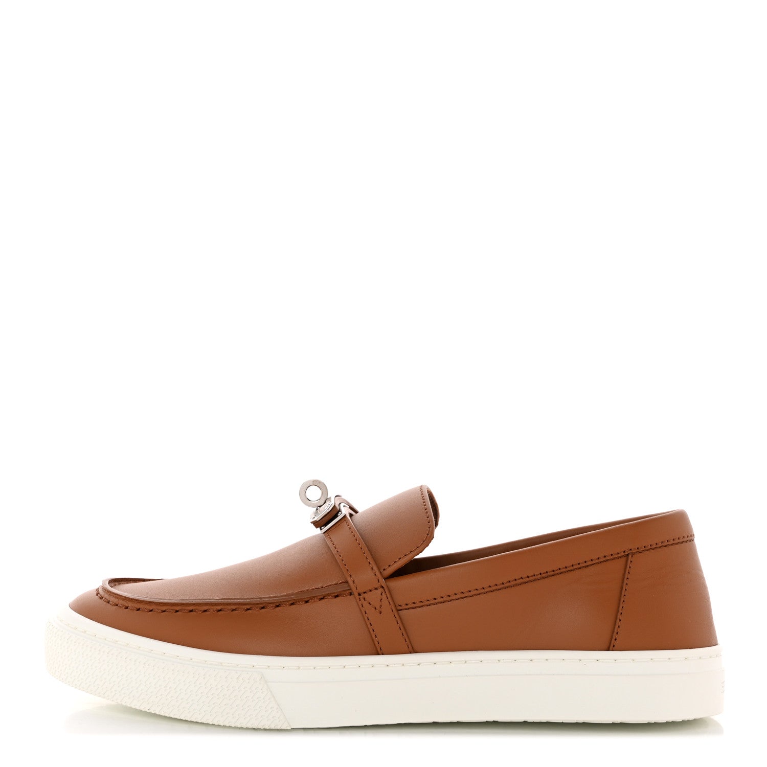 Hermes Calfskin Game Slip On Sneakers 39.5 Naturel 1 of 10