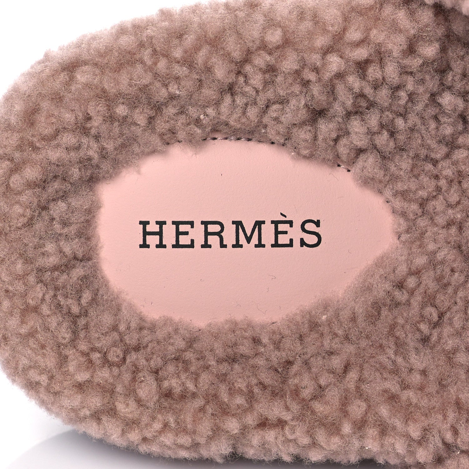 Hermes Woolskin Womens Chypre Sandals 37.5 Bois De Santal 7 of 8