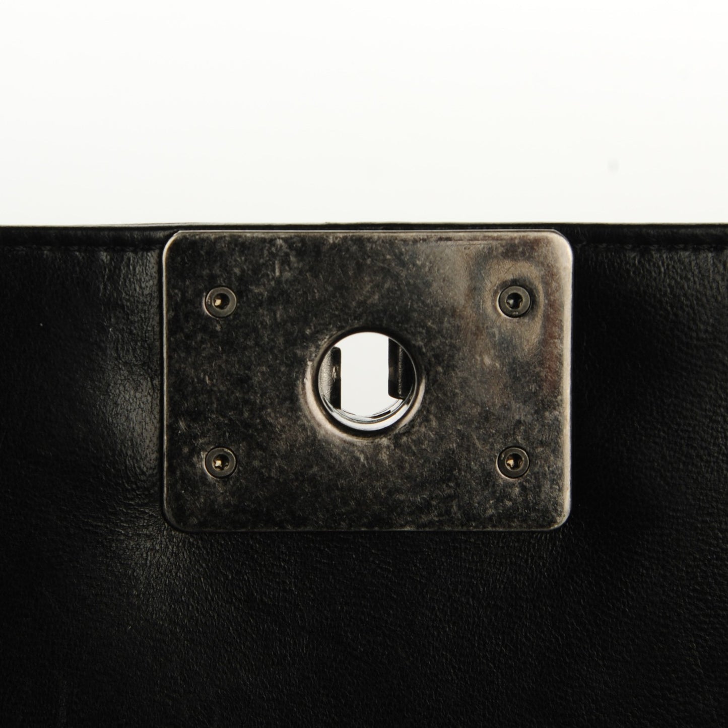 Lambskin Quilted Medium Boy Flap Black