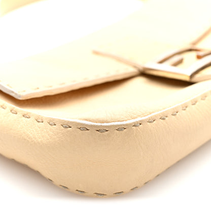 Fendi Calfskin Romano Selleria Baguette Beige 8 of 9