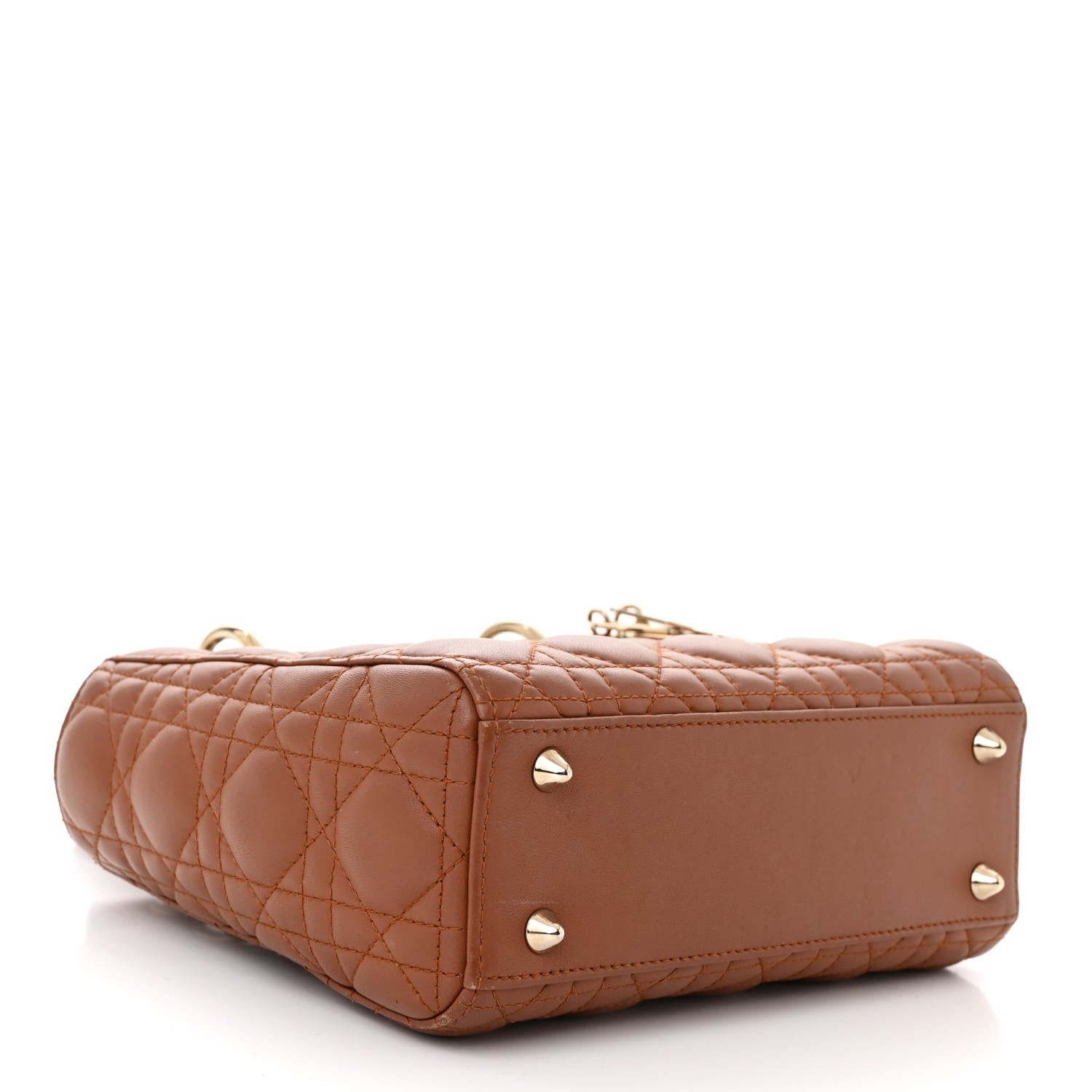Christian Dior Calfskin Cannage Small My ABCDior Lady Dior Tan 4 of 13
