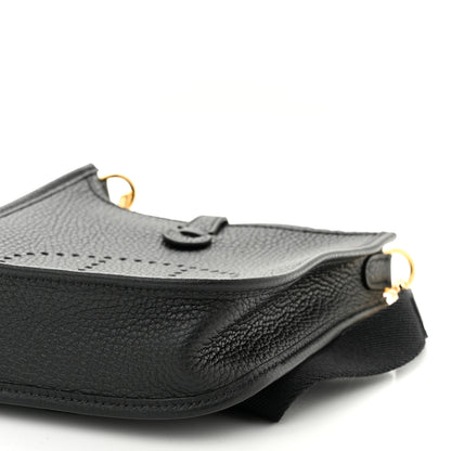 Hermes Taurillon Clemence Evelyne TPM Black 10 of 11