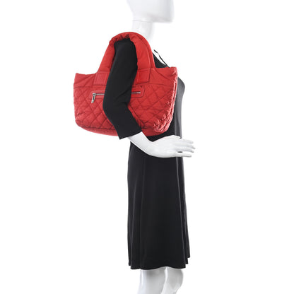 Chanel Nylon Quilted Small Coco Cocoon Tote Red 2 of 13