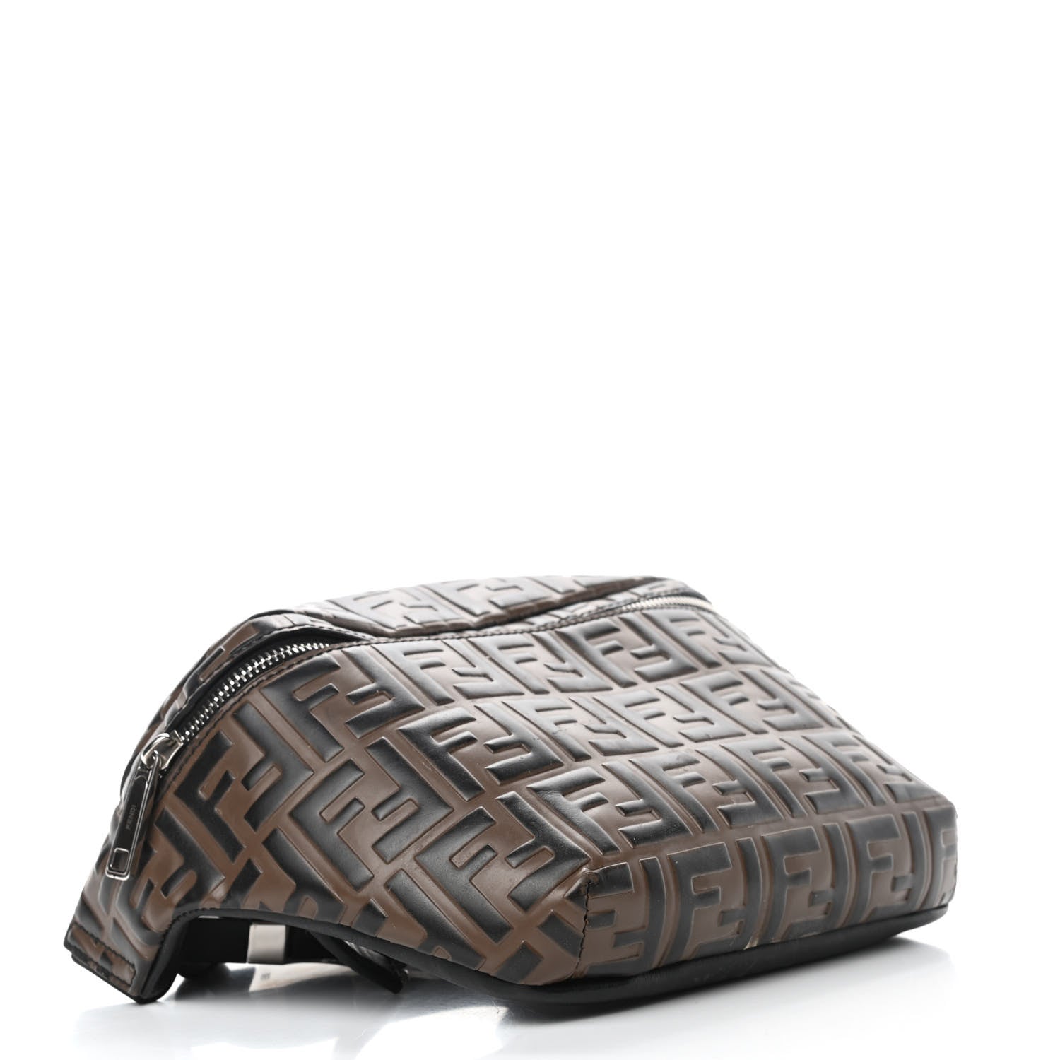 Fendi Vitello Century Bi-Color FF 1974 Embossed Belt Bag Maya Black 4 of 11