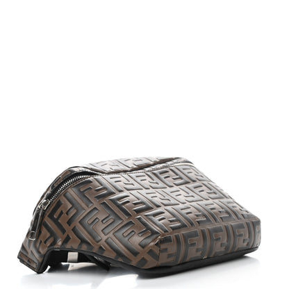 Fendi Vitello Century Bi-Color FF 1974 Embossed Belt Bag Maya Black 4 of 11