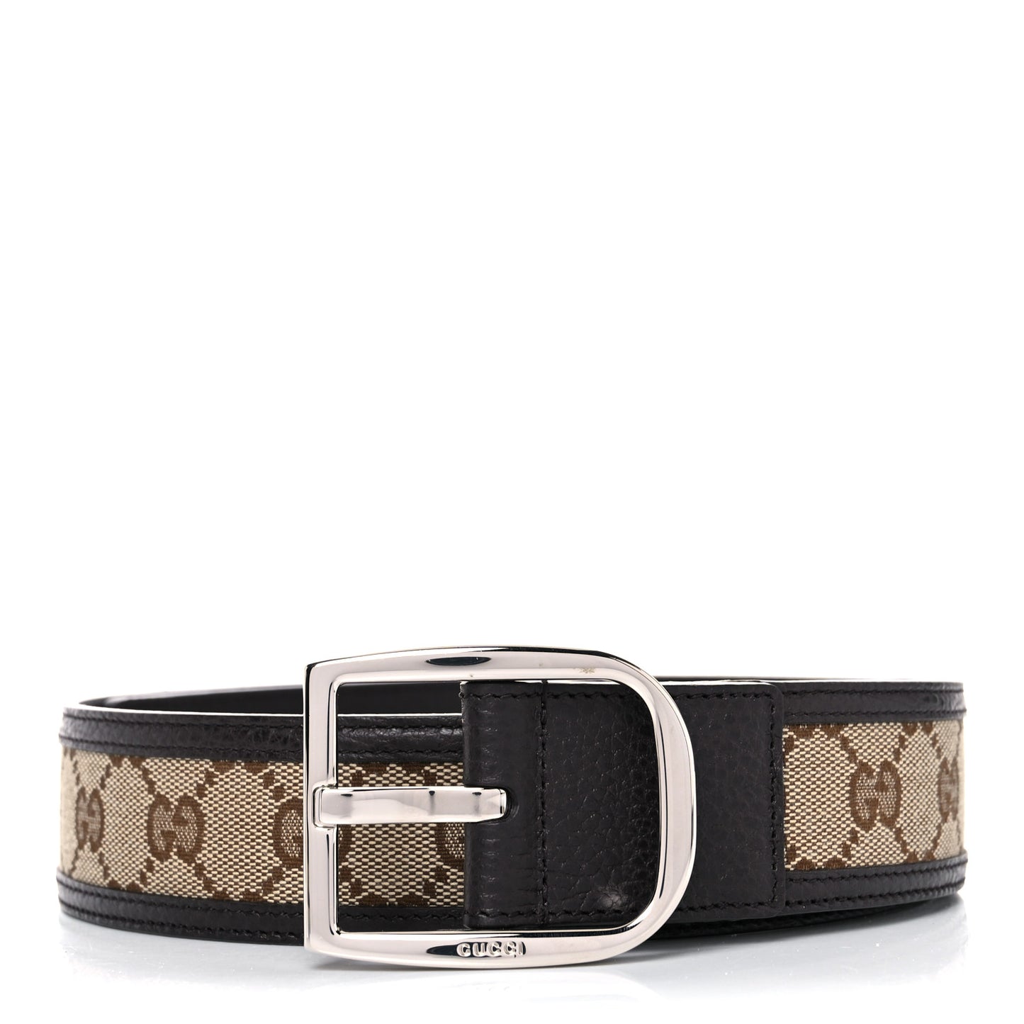 Monogram Dollar Calfskin 40mm Belt 80 32 Beige Ebony Testa di Moro