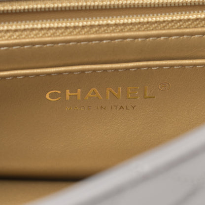 Chanel Lambskin Quilted Mini Rectangular Pearl Crush Flap Grey 6 of 12