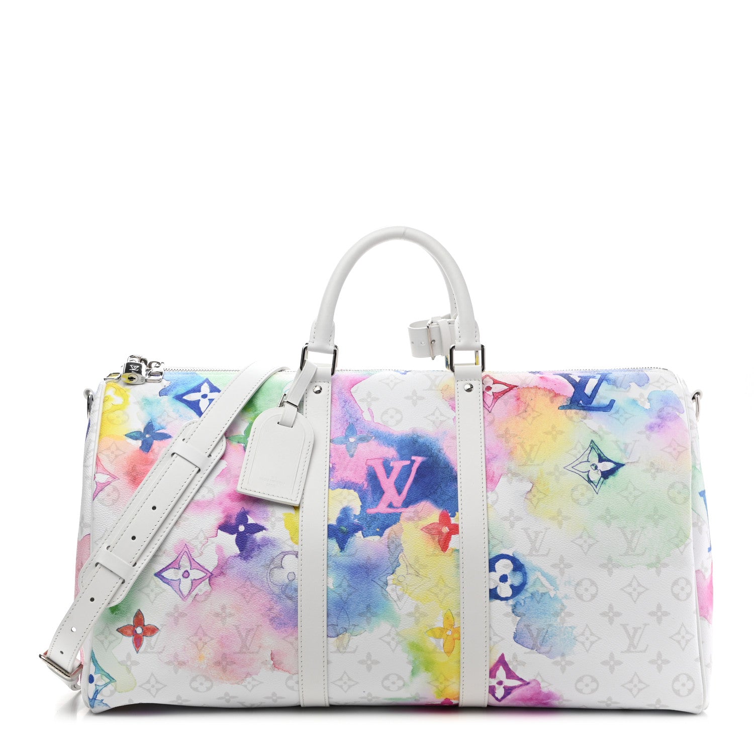 Louis Vuitton Monogram Watercolor Keepall Bandouliere 50 Multicolor 1 of 12