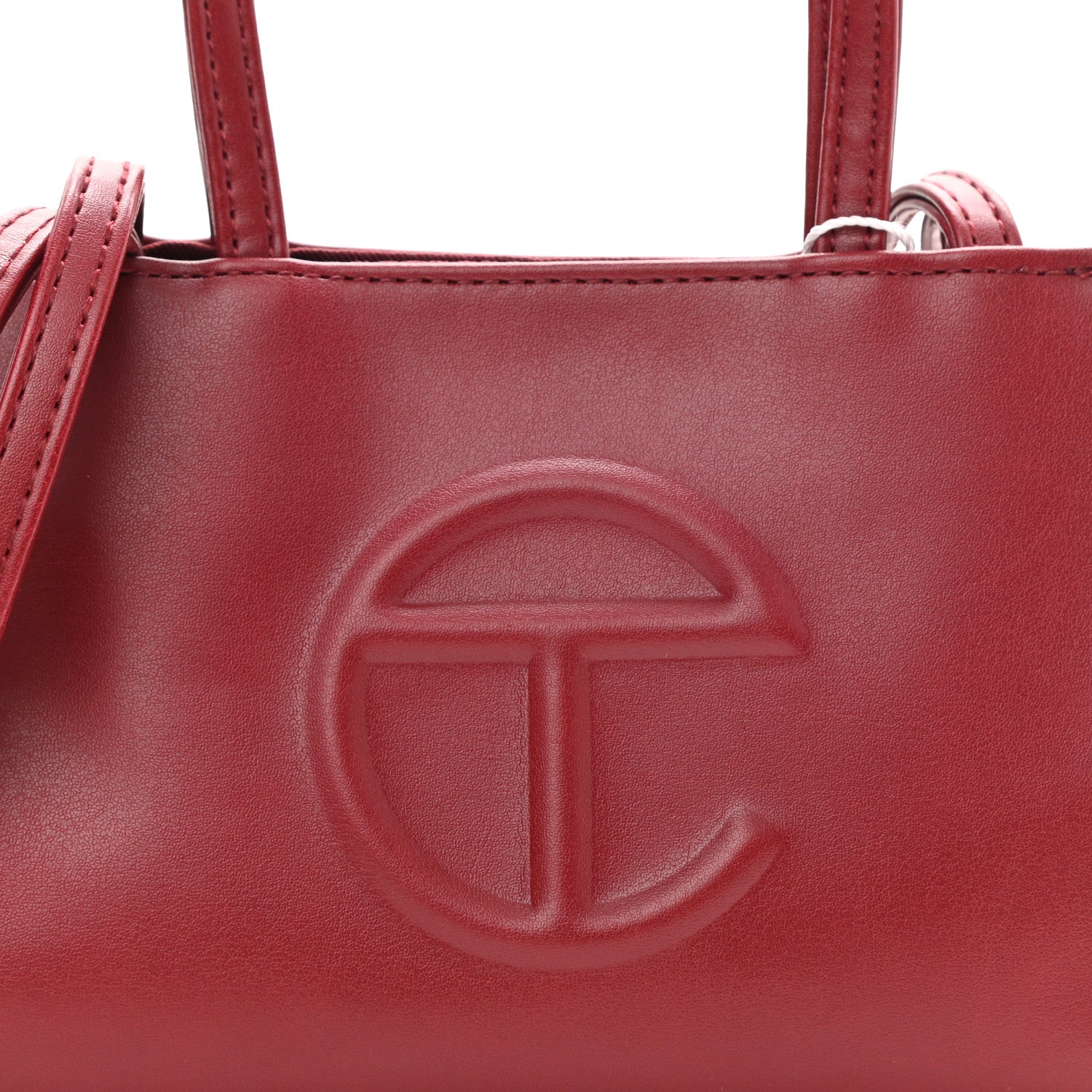 Telfar Vegan Leather Small Shopping Bag Oxblood 8 of 10
