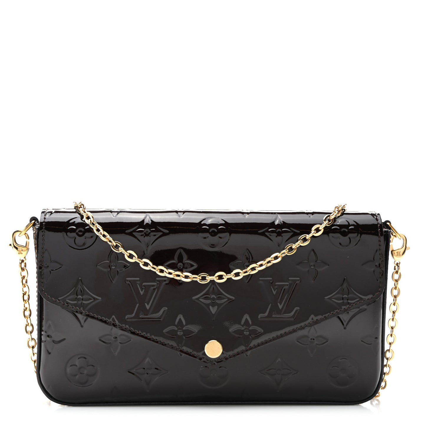 Vernis Pochette Felicie Chain Wallet Amarante