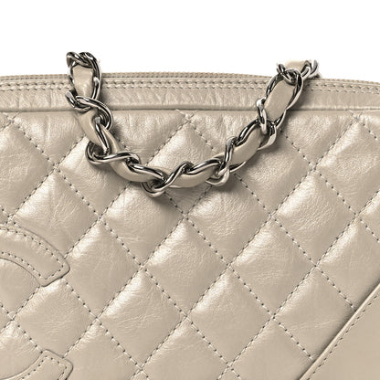 Chanel Metallic Aged Calfskin Quilted Cotton Club Pochette Argent Clair 8 of 14