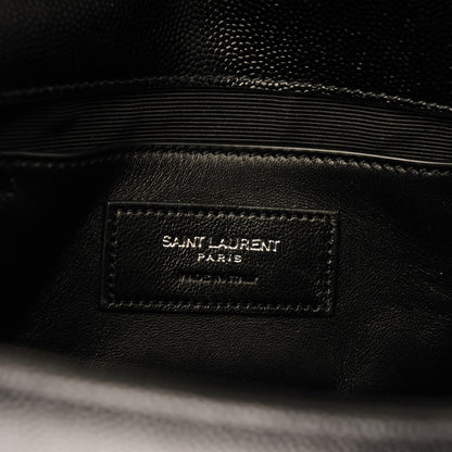 Saint Laurent Grain De Poudre Medium Star Monogram Kate Satchel Black 5 of 7
