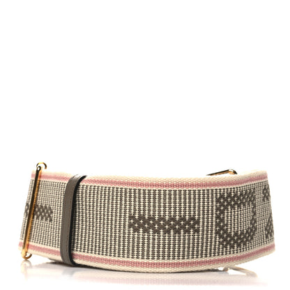 Fendi Cannete Ribbon Poly Vitello King Logo Adjustable Strap You Pergamena Acquerello Tartufo 2 of 5