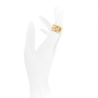 Christian Dior Metal CD Ring M Gold 2 of 5