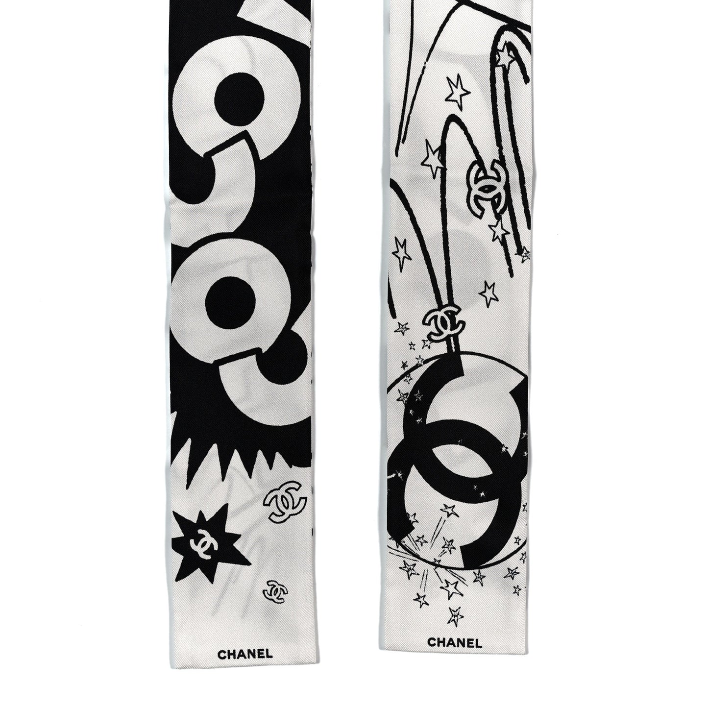Silk CC Comics Slim Bandeau White Black