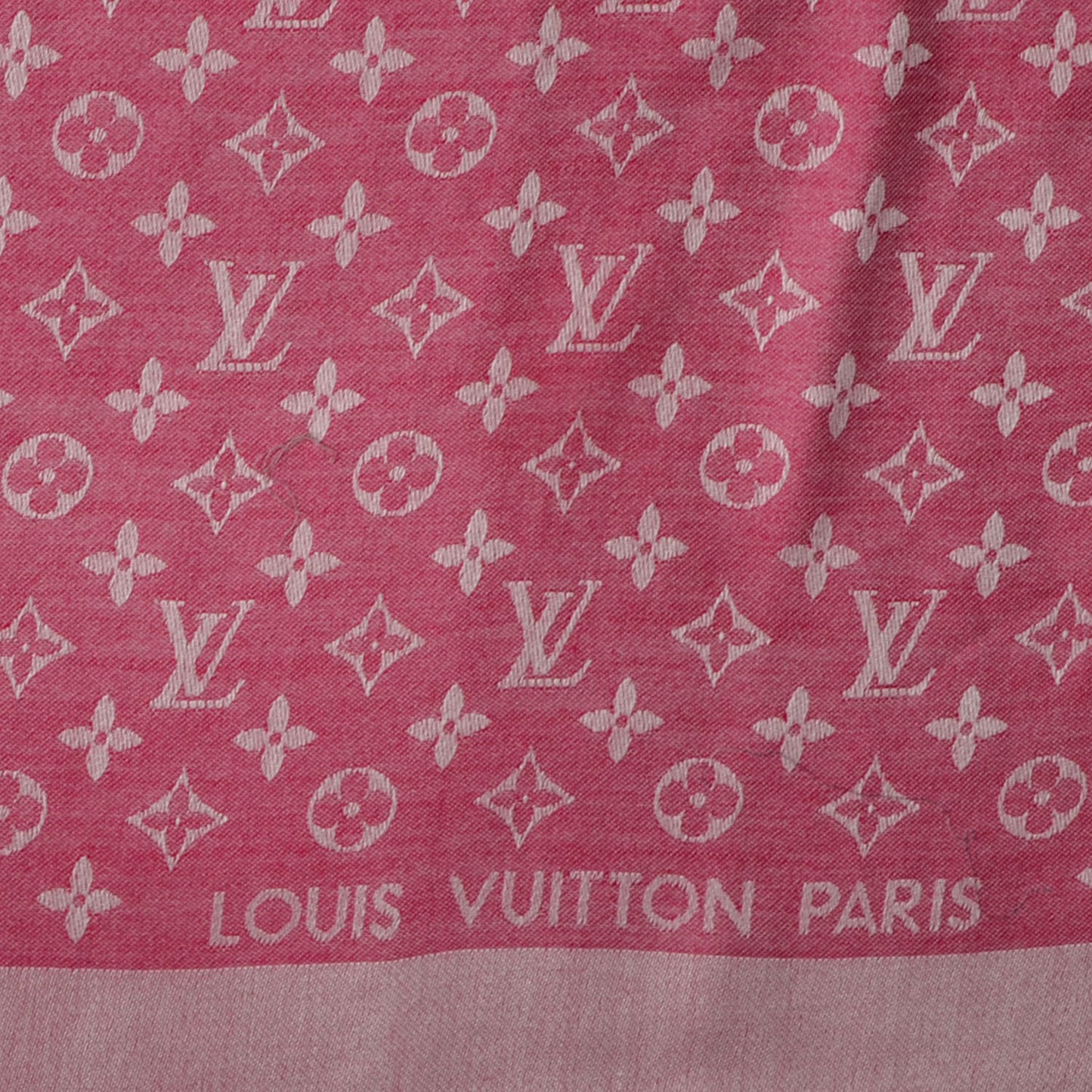 Silk Wool Monogram Denim Shawl Pivoine