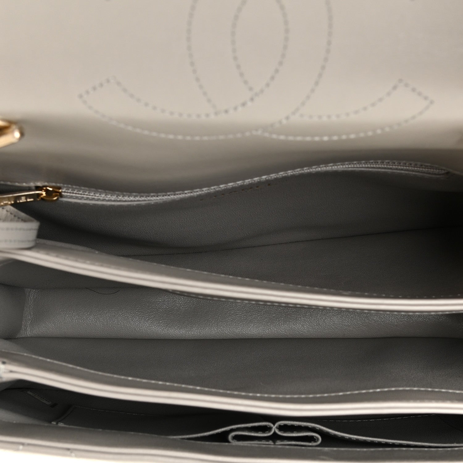 Chanel Lambskin Quilted Medium Trendy CC Flap Dual Handle Bag Grey 7 of 17