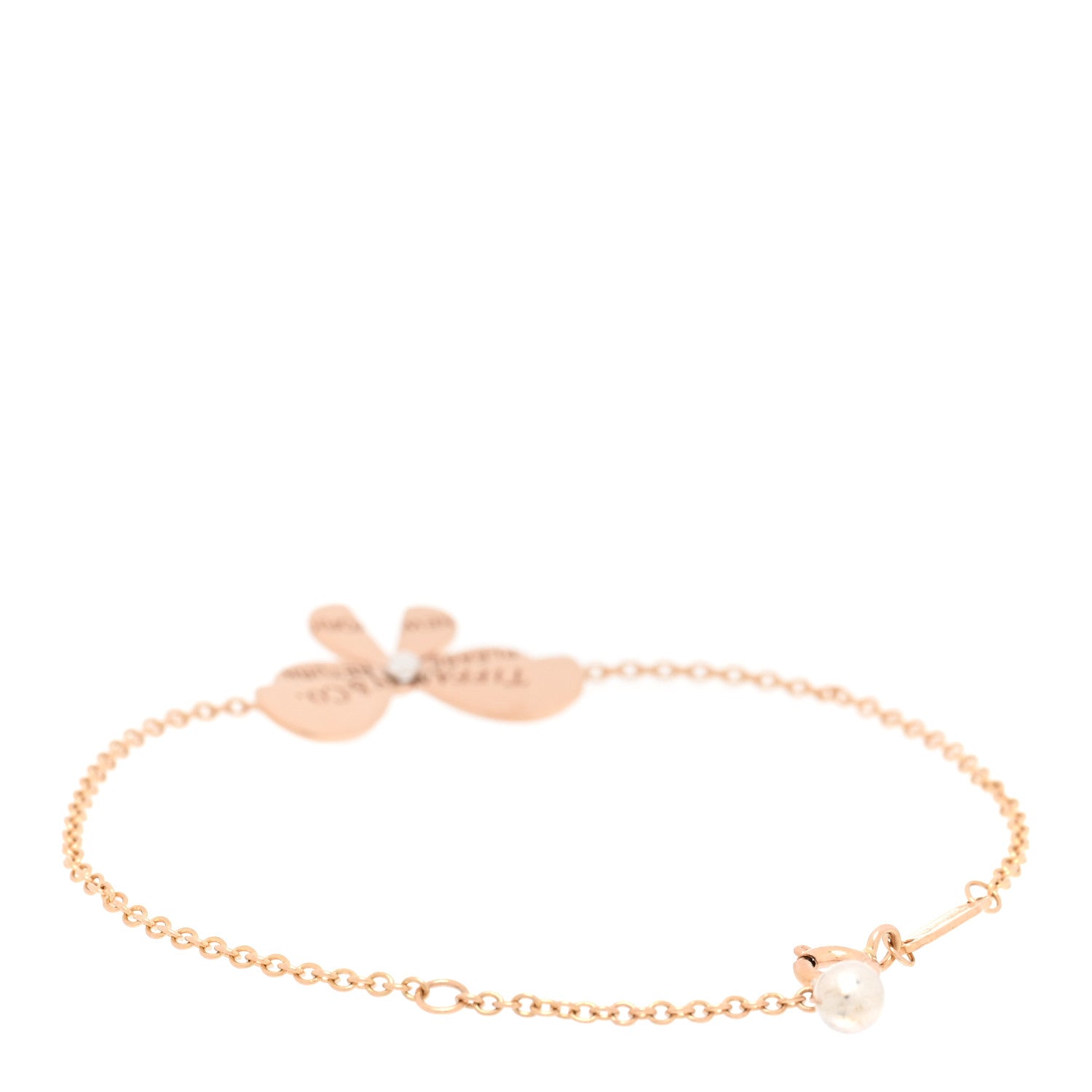 Tiffany 18K Rose Gold Sterling Silver Return to Tiffany Love Bugs Butterfly Bracelet 2 of 3