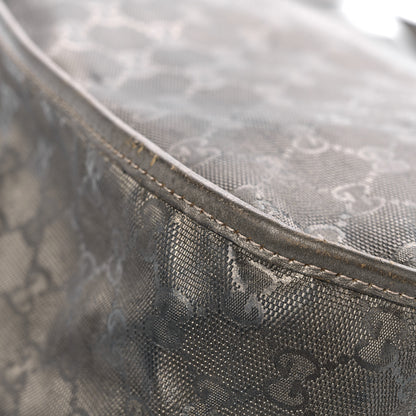 Gucci Imprime Monogram Medium Double Buckle Flap Messenger Bag Pewter 12 of 18