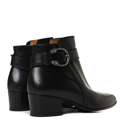 Gucci Calfskin Dionysus Elizabeth Ankle Boots 38 Black 4 of 13