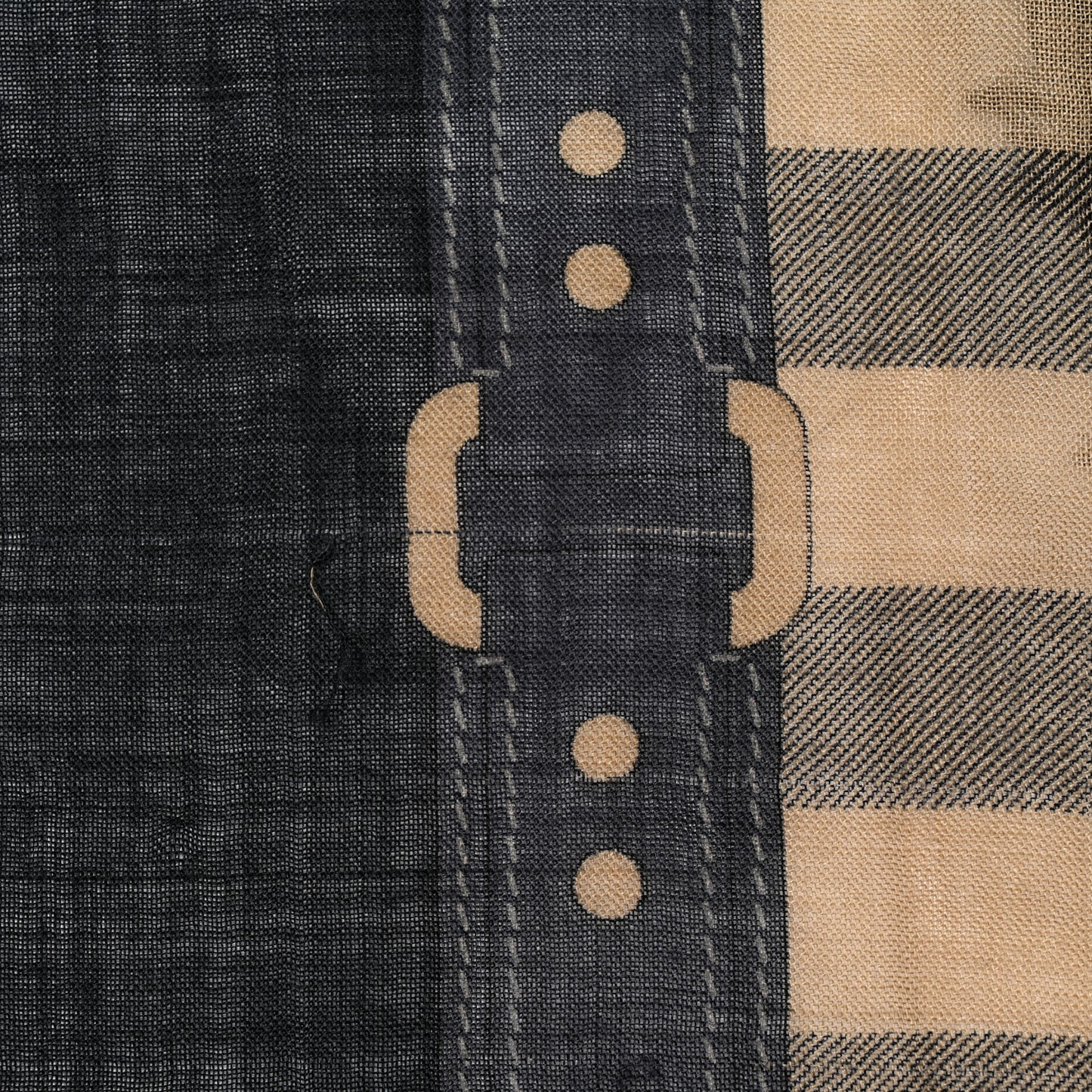 Modal Cashmere Haymarket Check Scarf Grey