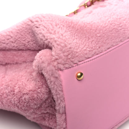 Chanel Shearling Lambskin Medium Deauville Tote Pink 10 of 14