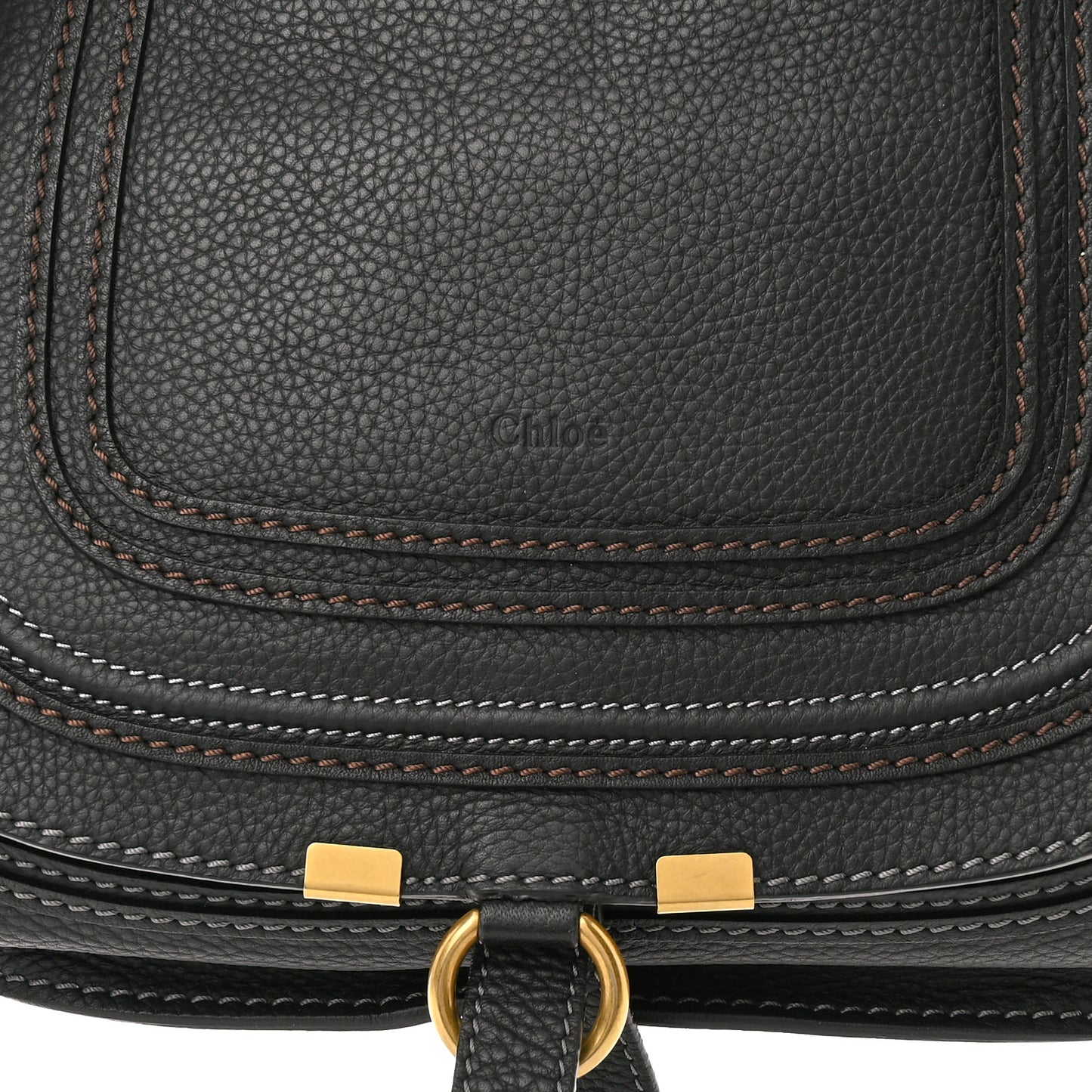 Calfskin Medium Marcie Satchel Black