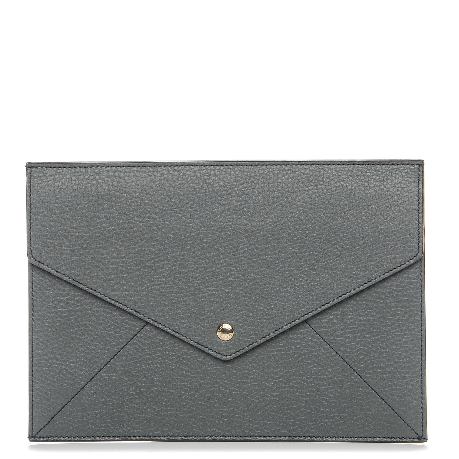 Gucci Pebbled Calfskin Soho Document Holder Grey 1 of 7