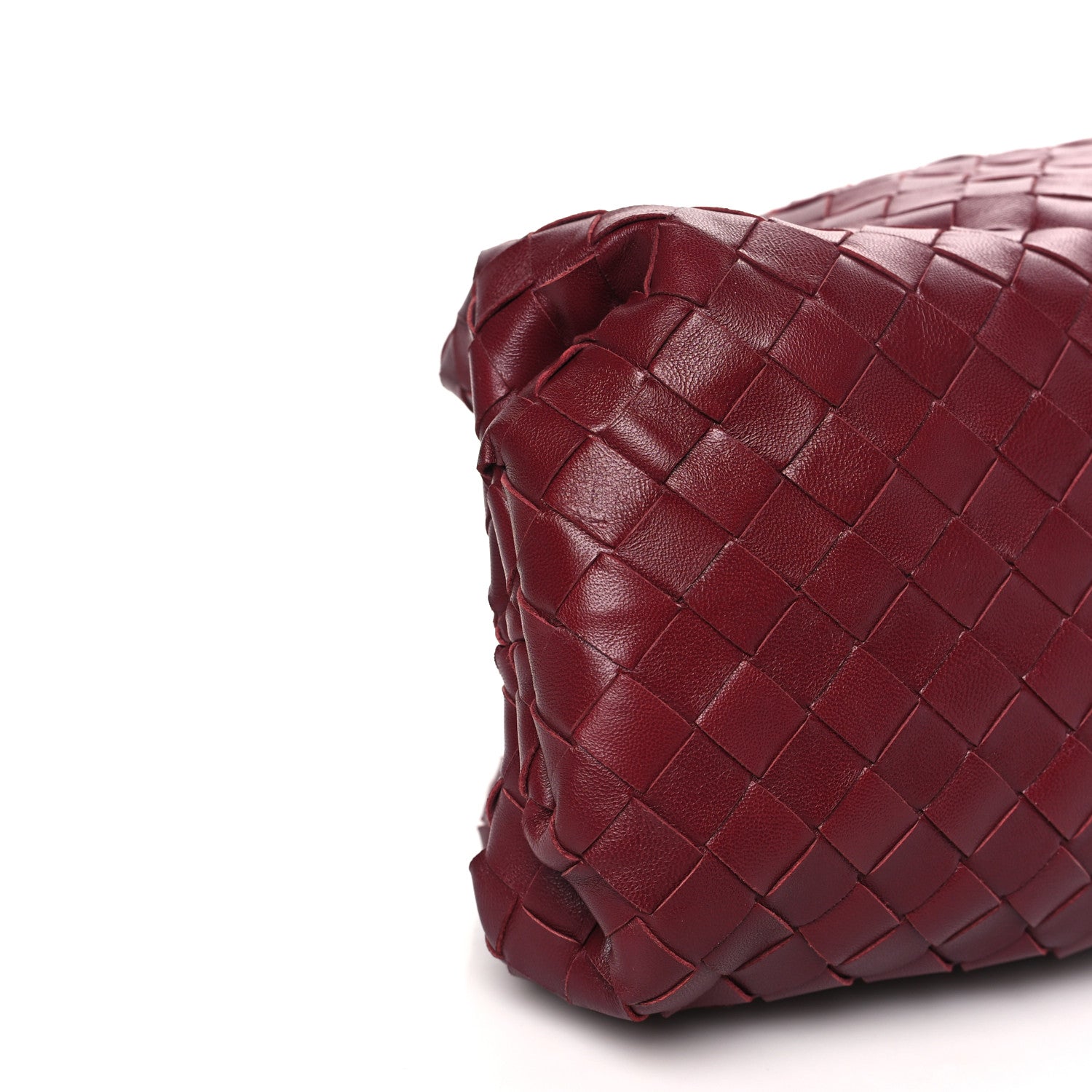 Bottega Veneta Nappa Maxi Intrecciato The Pouch Oversized Clutch Bordeaux 8 of 9