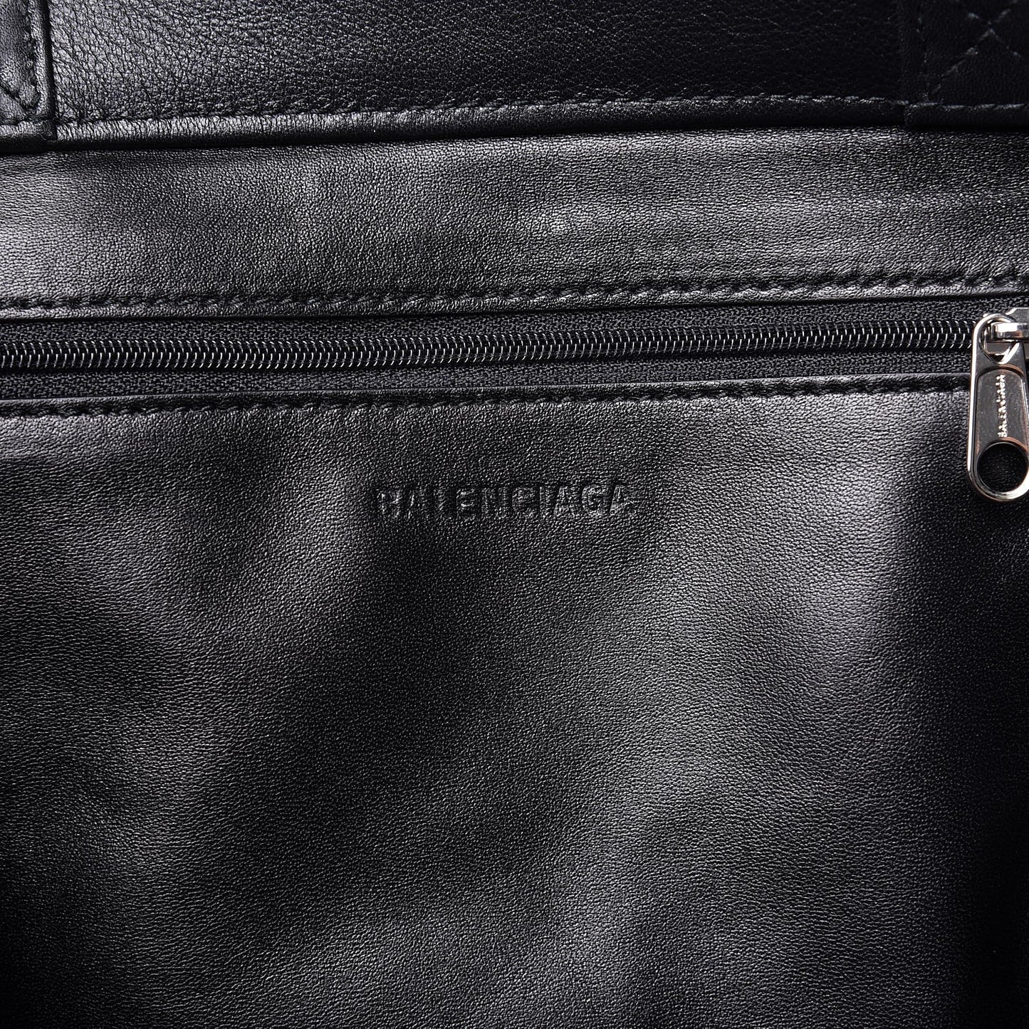 Calfskin Kittens Market Shopper Black