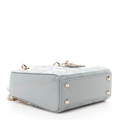 Christian Dior Patent Cannage Mini Lady Dior Grey Stone 4 of 10