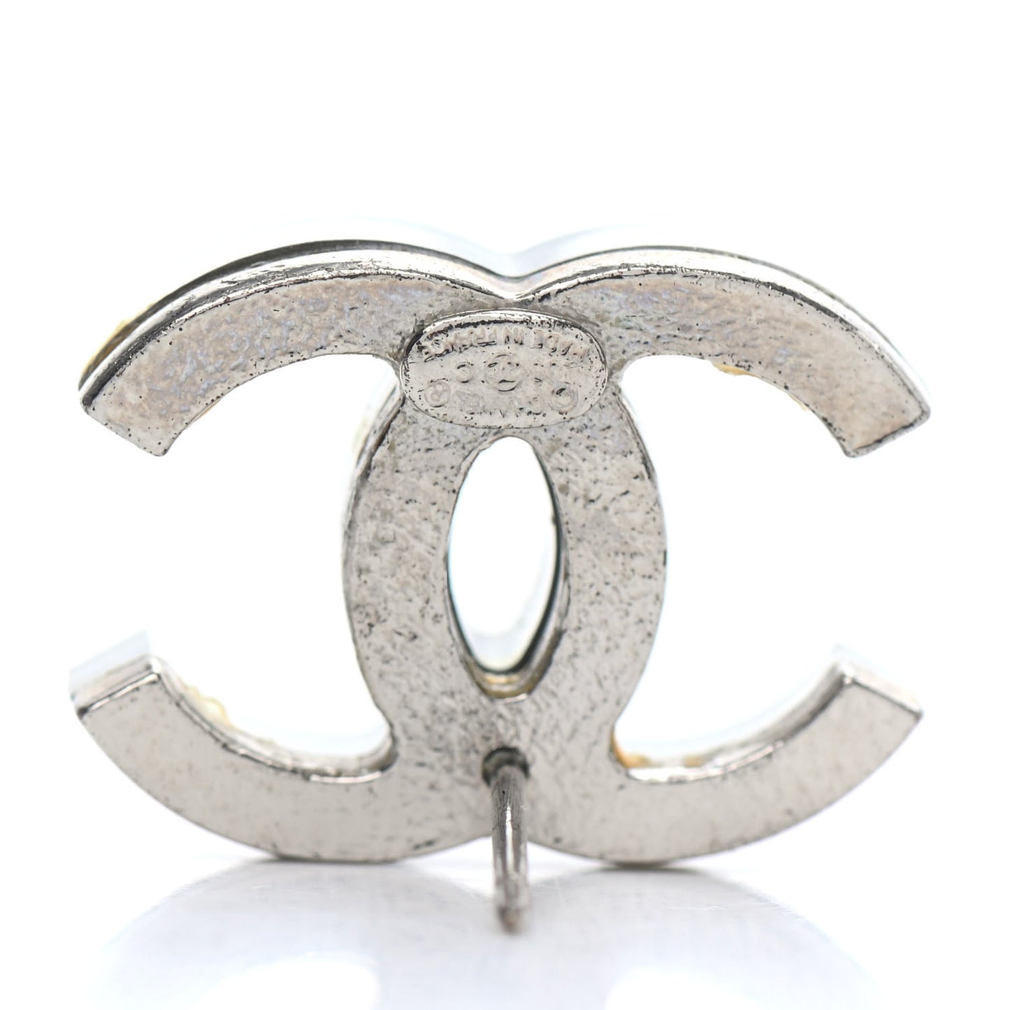 Resin CC Earrings Silver