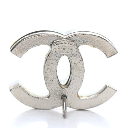 Chanel Resin CC Earrings Silver 4 of 4
