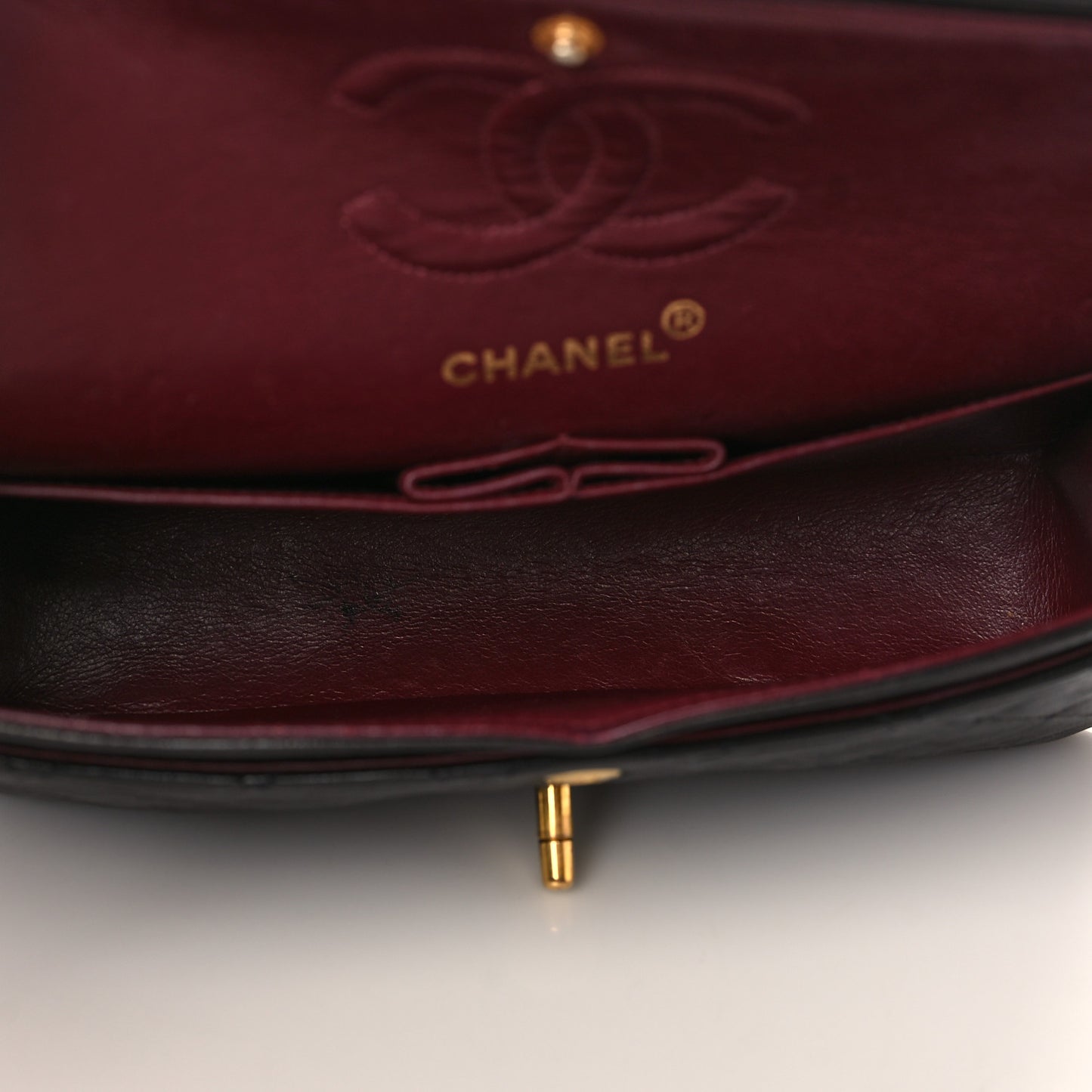 Lambskin Quilted Small Double Flap Black