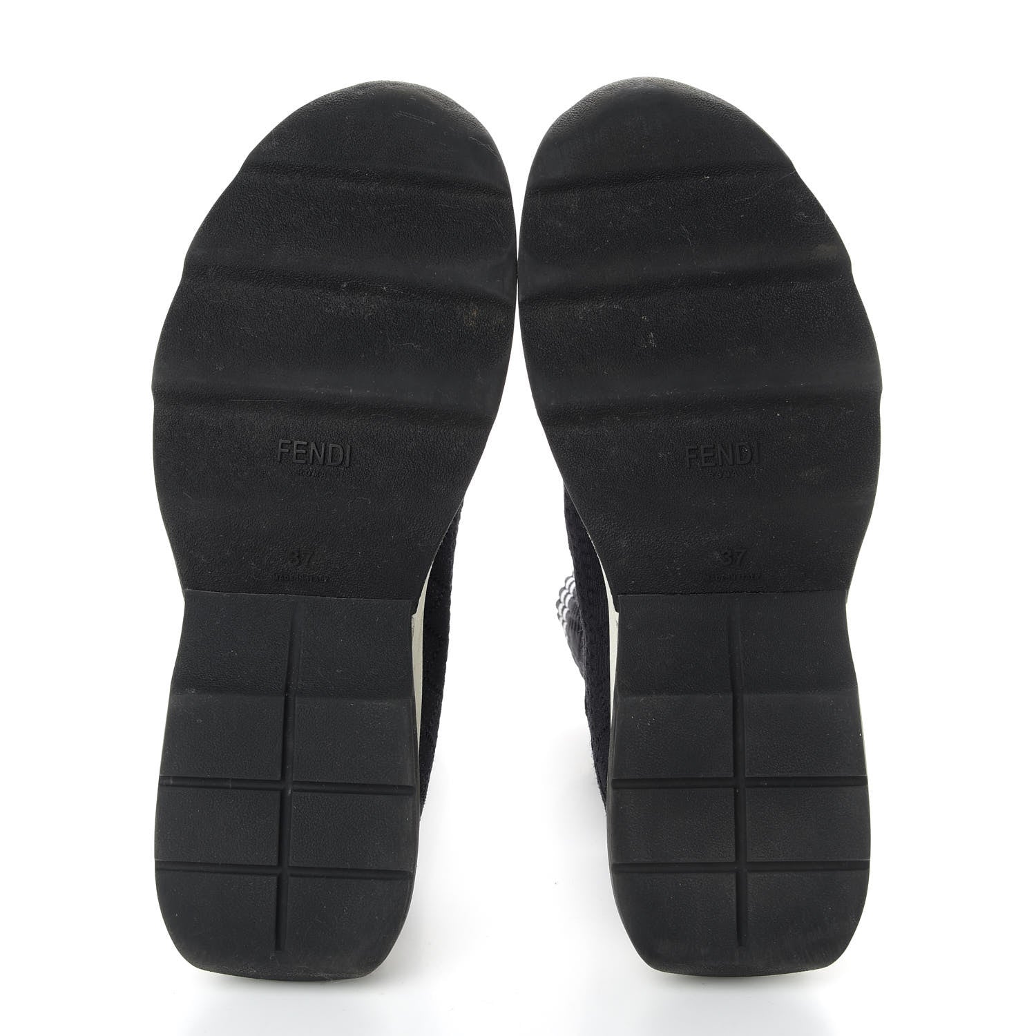 Fendi Stretch Knit Womens Sock Sneakers 37 Black 5 of 9