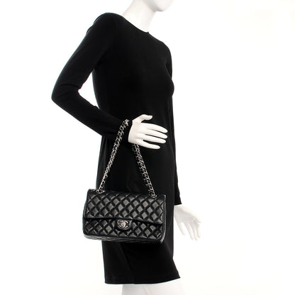 Chanel Lambskin Quilted Valentine Charms Medium Single Flap Black 2 of 8