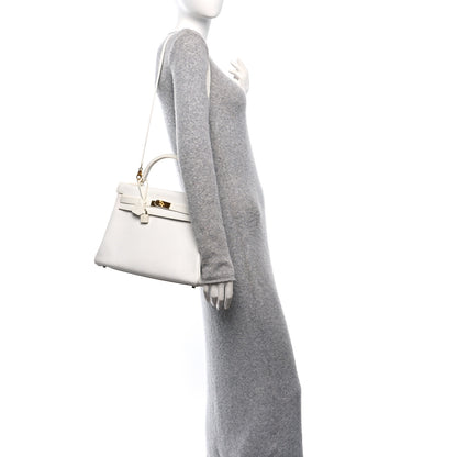 Hermes Taurillon Clemence Kelly Retourne 32 White 2 of 11